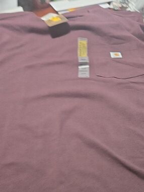 Carhartt Men’s Short-Sleeve Pocket Tee in Plum Mauve Size 2x Plus Fit